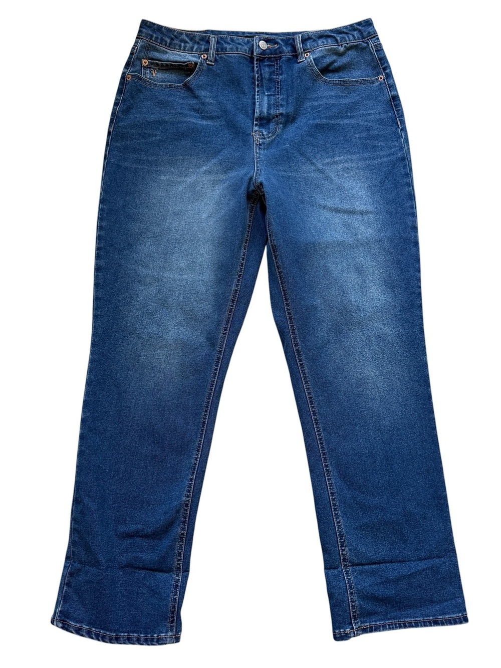 Frye Melissa Bootcut Stretch Jeans Womens 12 Medium Wash Western Americana Denim